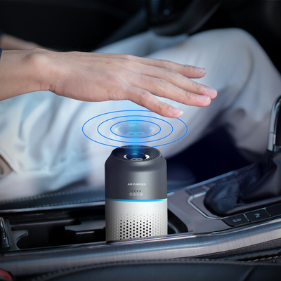 Self sensing signal light small hepa filter air purifier for cars