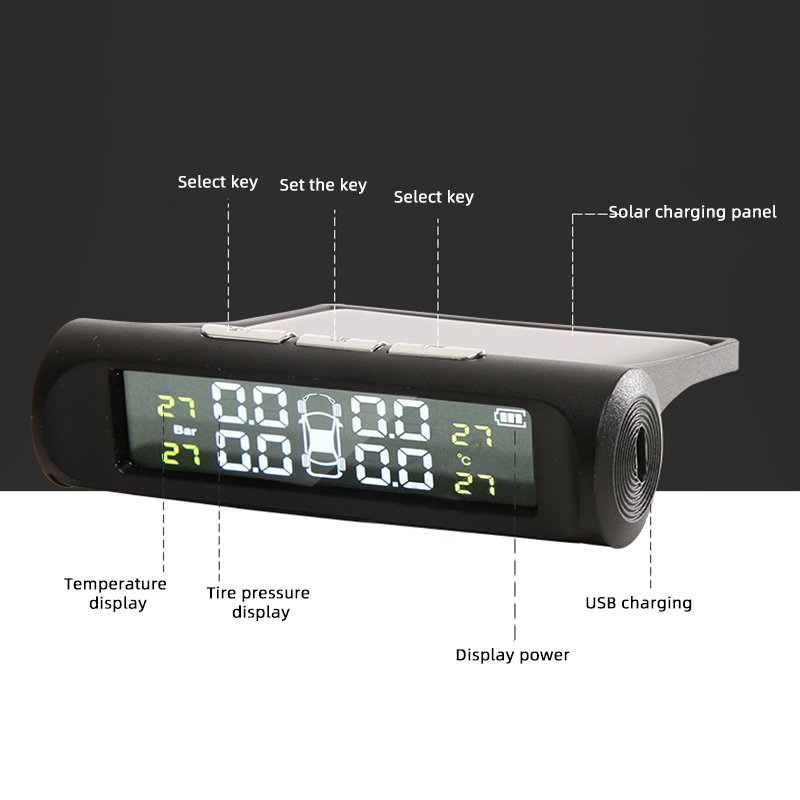 External Solar Wireless Tire Pressure Monitor 